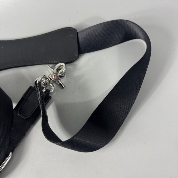 Cole Haan Black Nylon with Black Leather Accents Briefcase Adjustable Strap - Picture 7 of 8